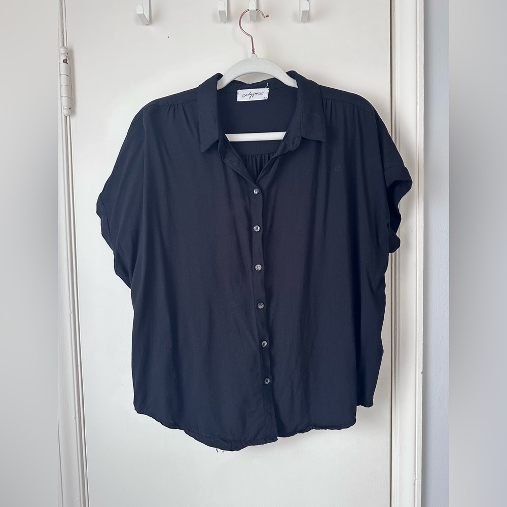 CJLA short sleeve Black button down